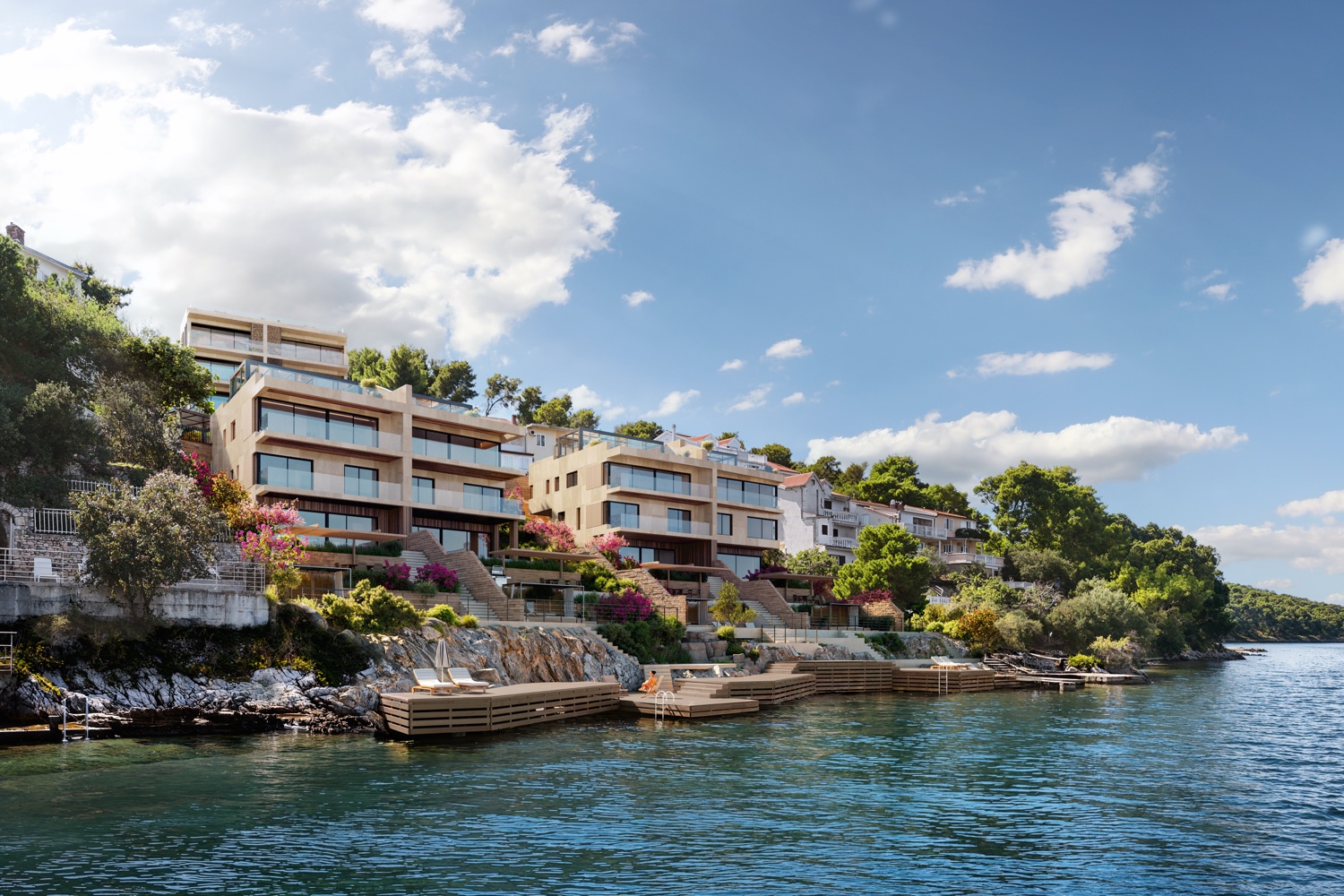 Waterfront elevation