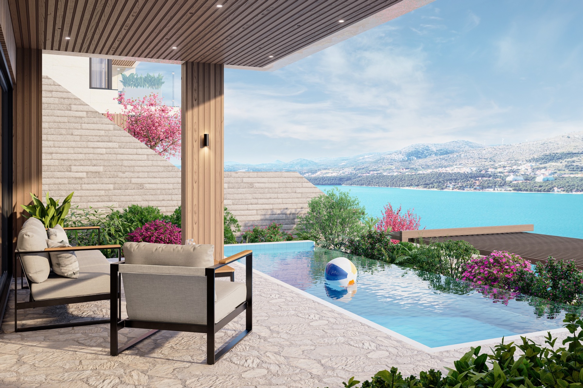 Private garden pool